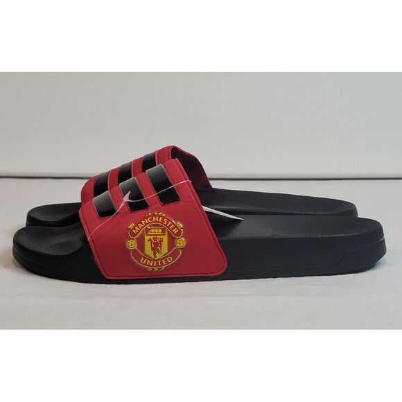 Adidas Adilette x Manchester United Slides Mens 8.5. Premier‎ League Soccer. NWT - Picture 1 of 4